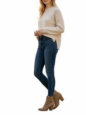 Stuart Weitzman genuine leather boots Chunky heels cowgirl tan beige gold 6